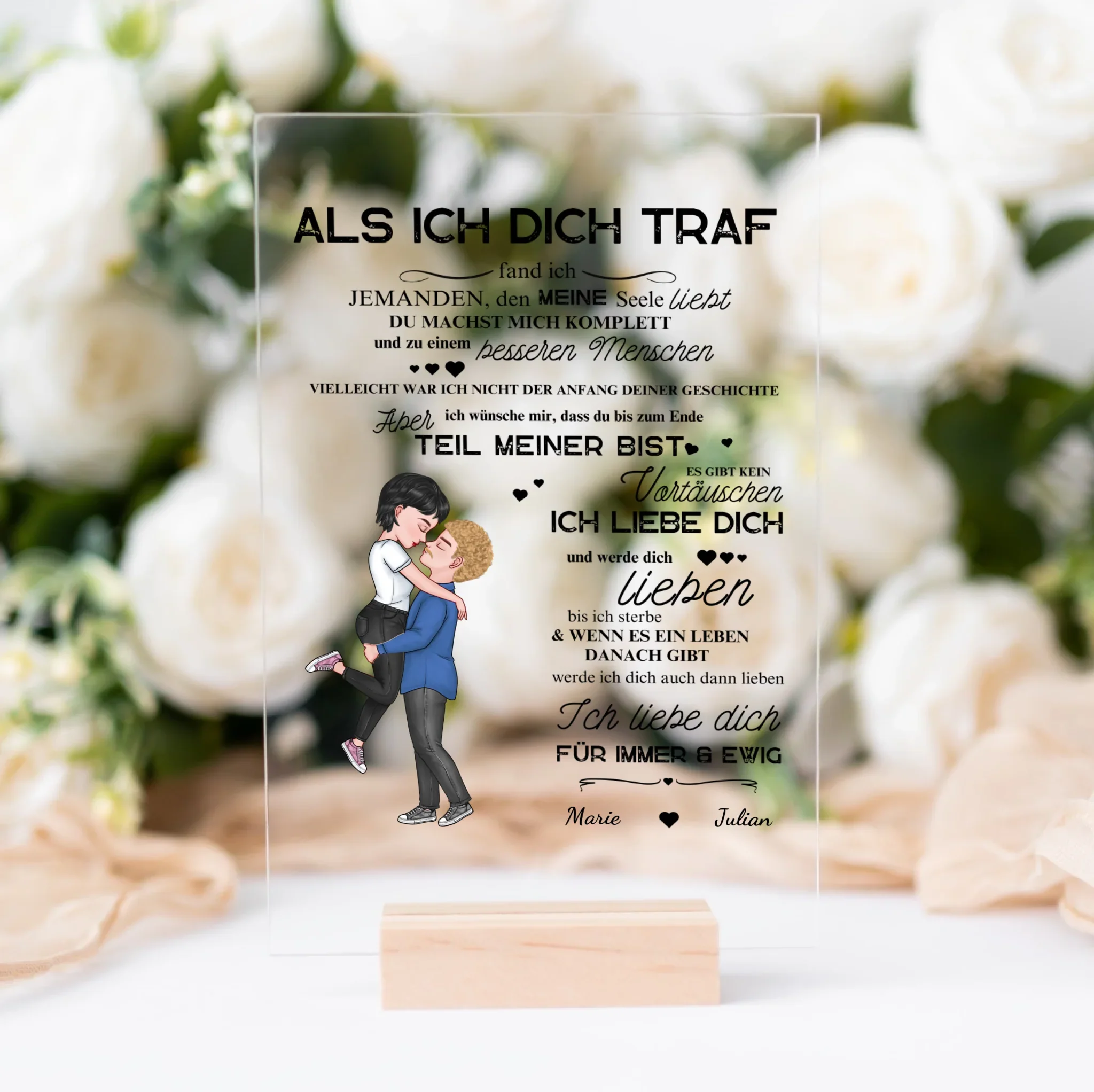"Als ich dich traf" - Personalisierte Acryltafel - Image 2