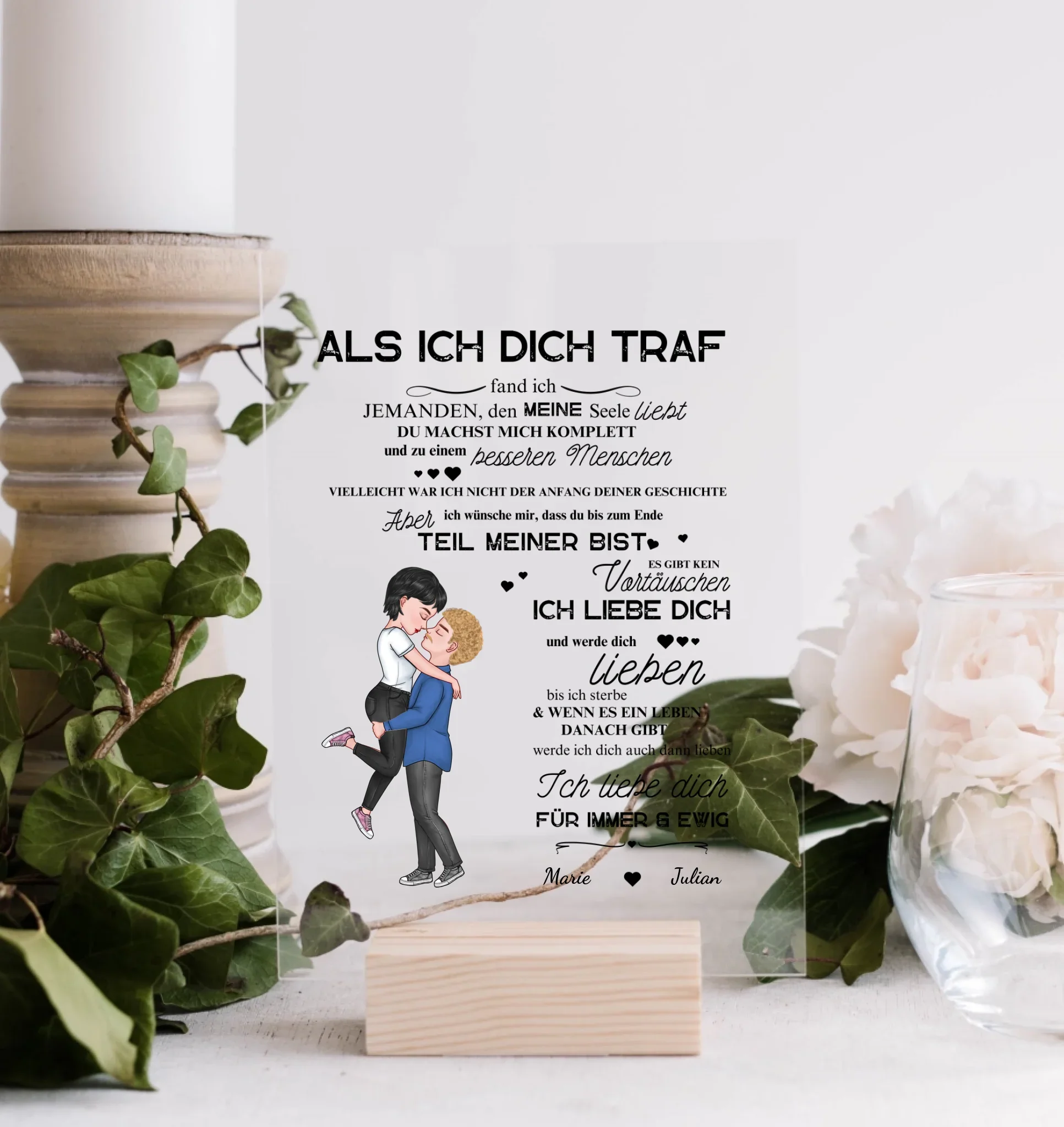 "Als ich dich traf" - Personalisierte Acryltafel - Image 3