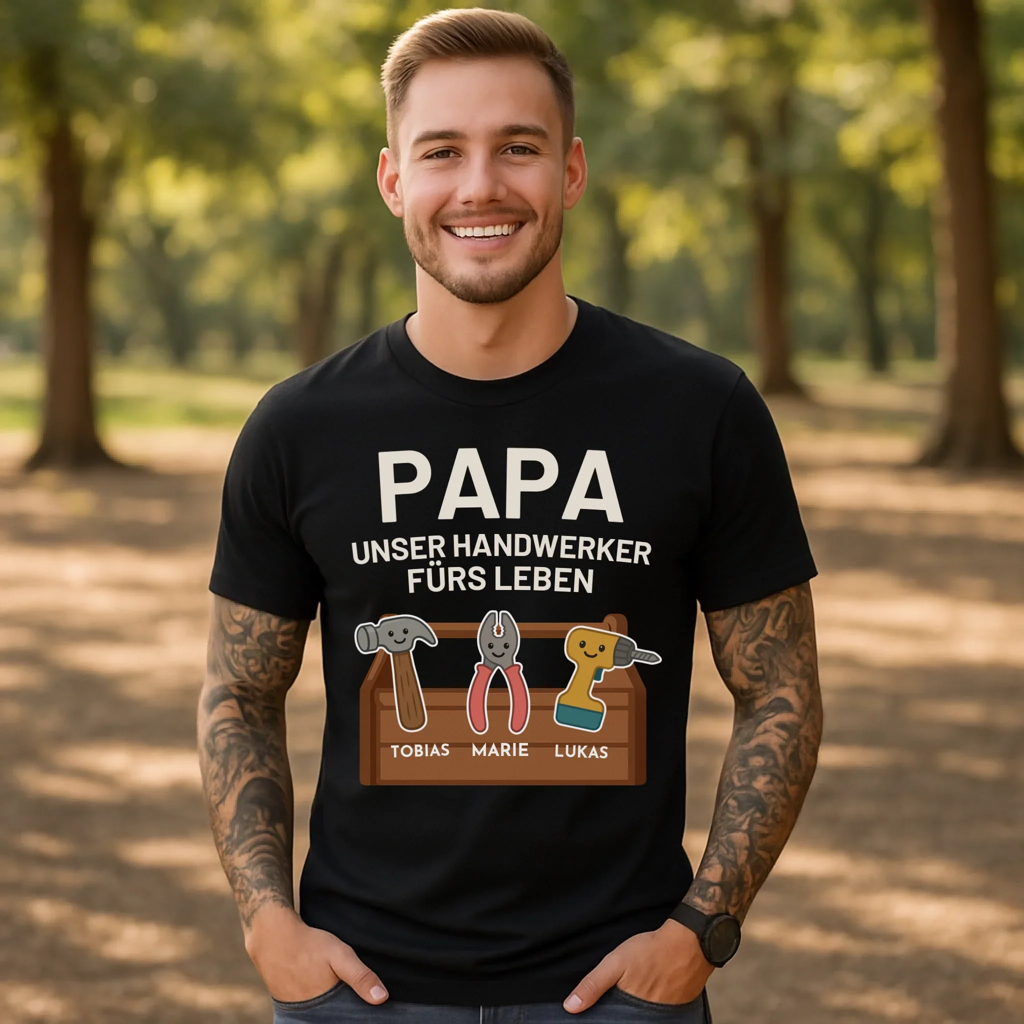 Baukasten - Personalisiertes Vatertags-Tshirt - Image 3