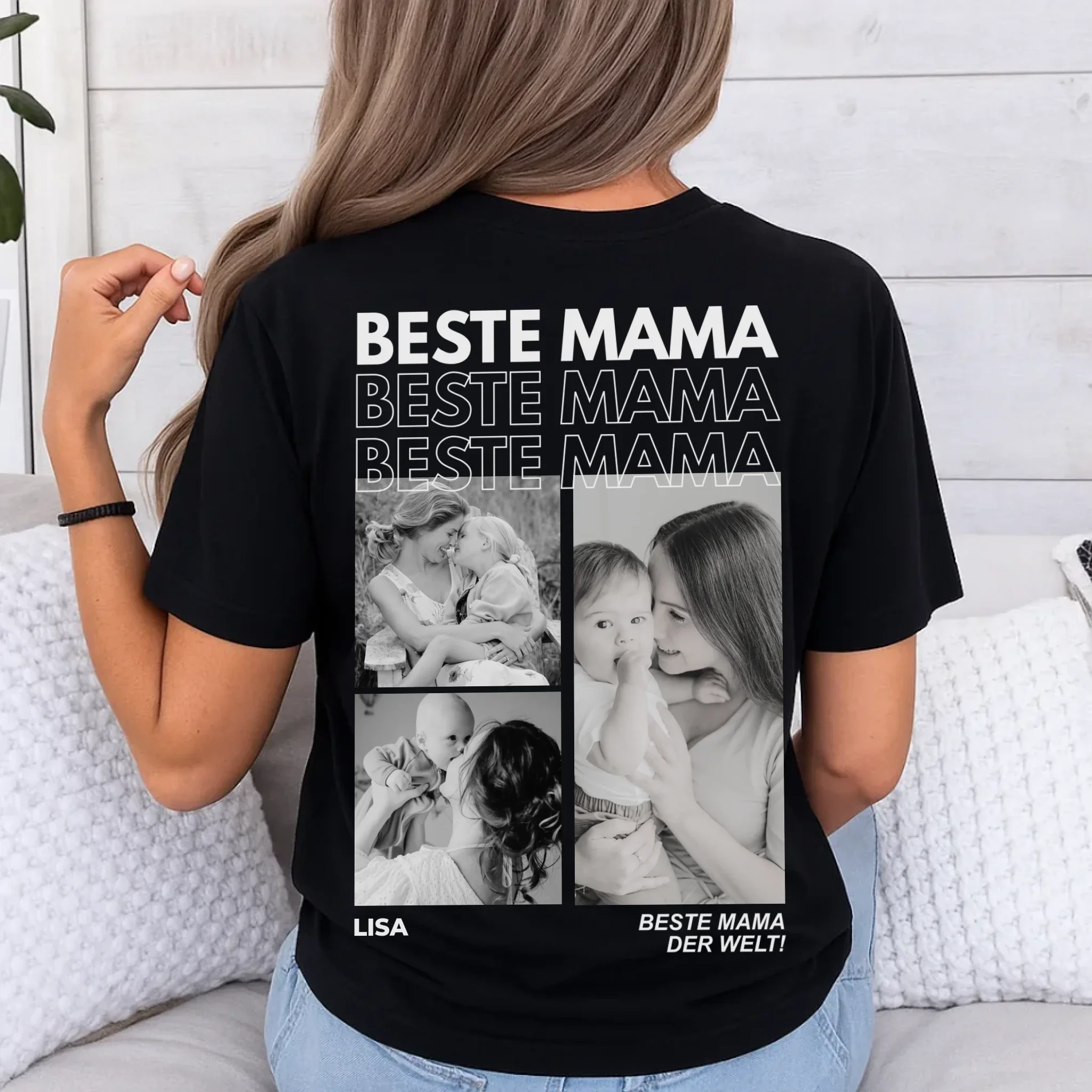 BESTE MAMA - Personalisiertes T-Shirt mit Fotos - Image 2