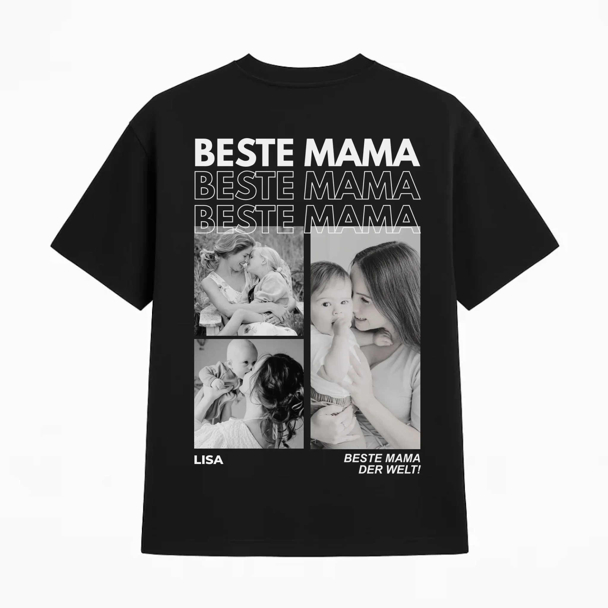BESTE MAMA - Personalisiertes T-Shirt mit Fotos - Image 3