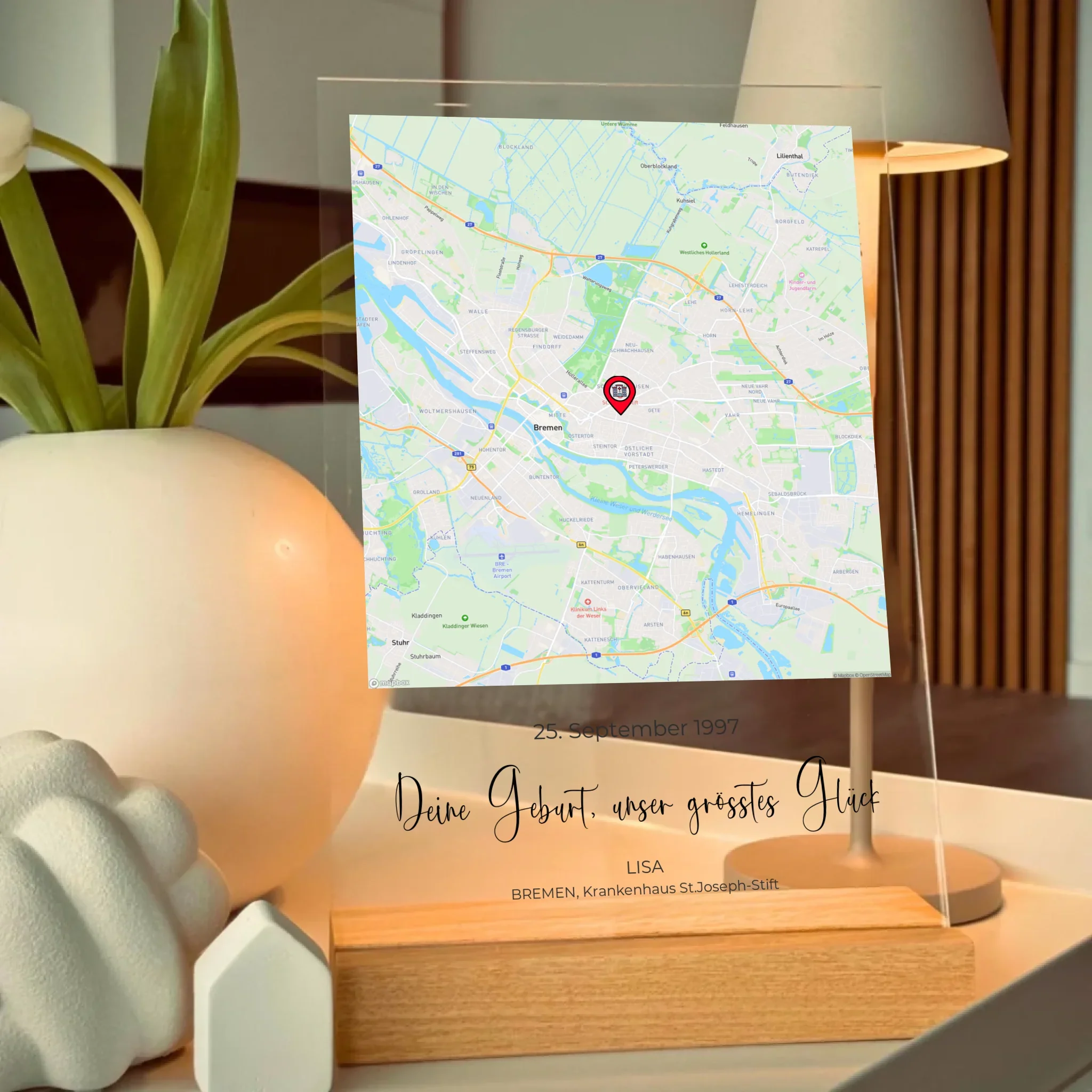 "Deine Geburt" - Personalisierte Acryltafel - Image 3
