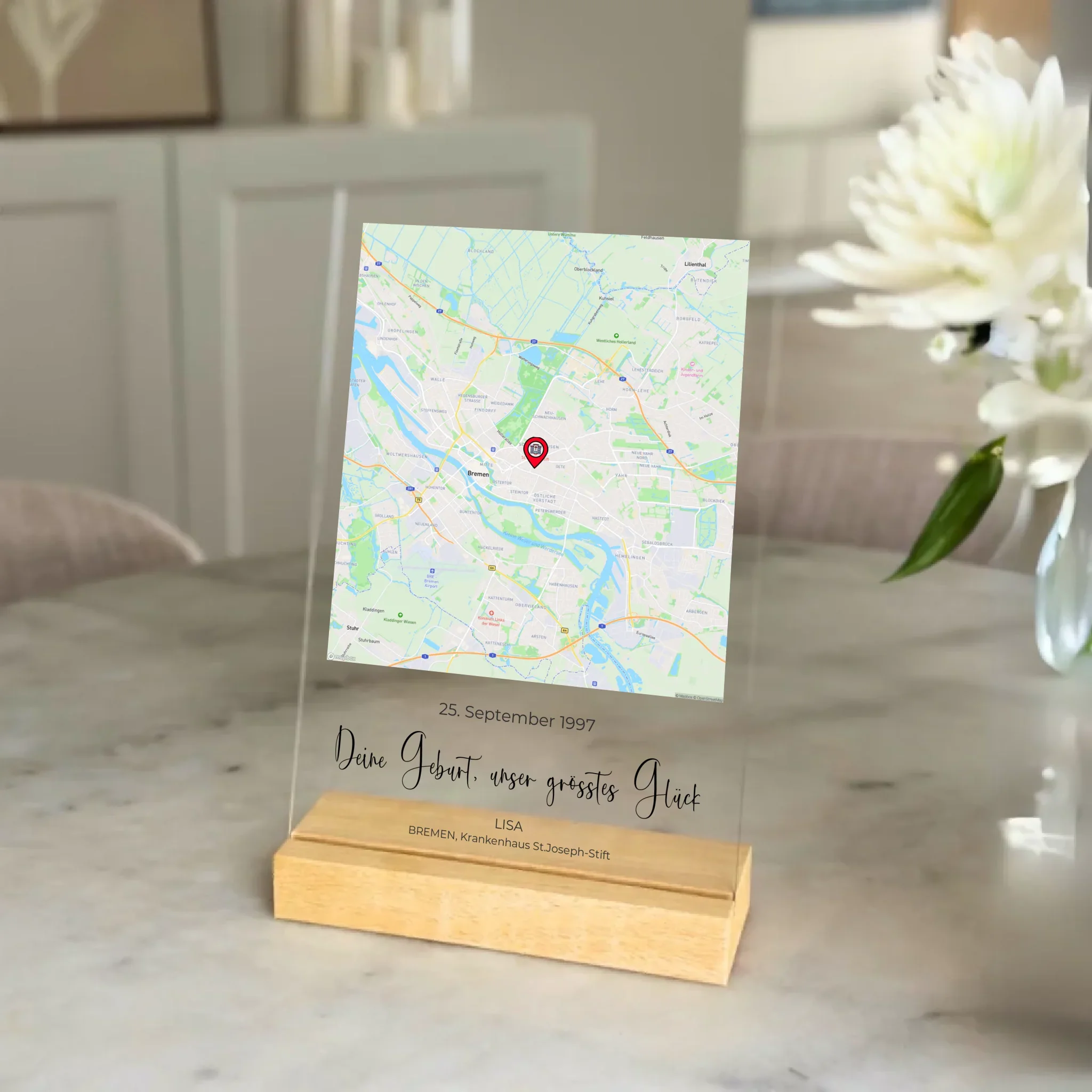"Deine Geburt" - Personalisierte Acryltafel - Image 4