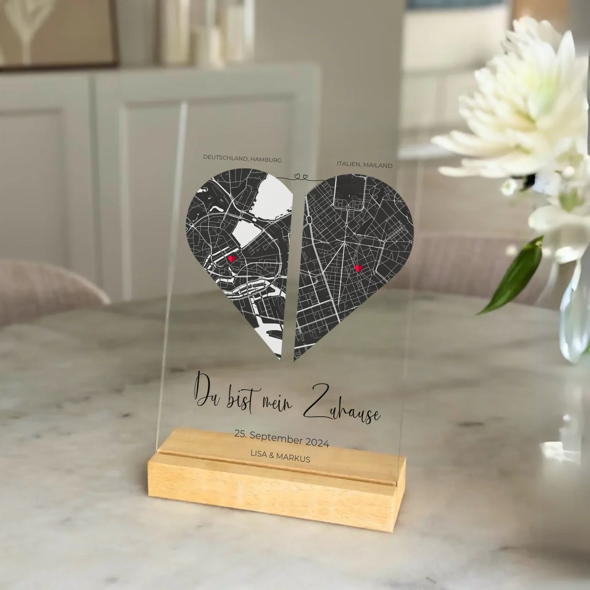 Fernbeziehung - Personalisierte Acryltafel - Image 4