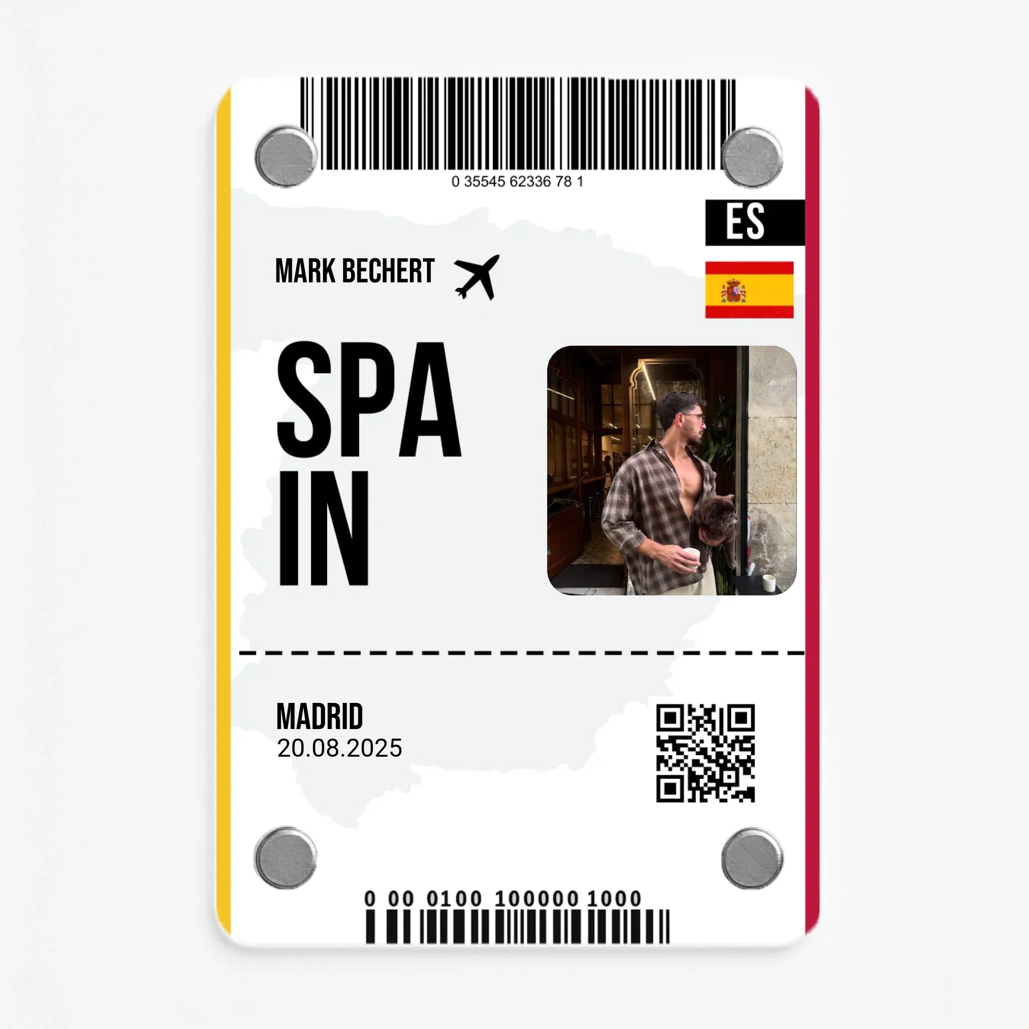 Flugticket - Acryl Magnet - Image 3