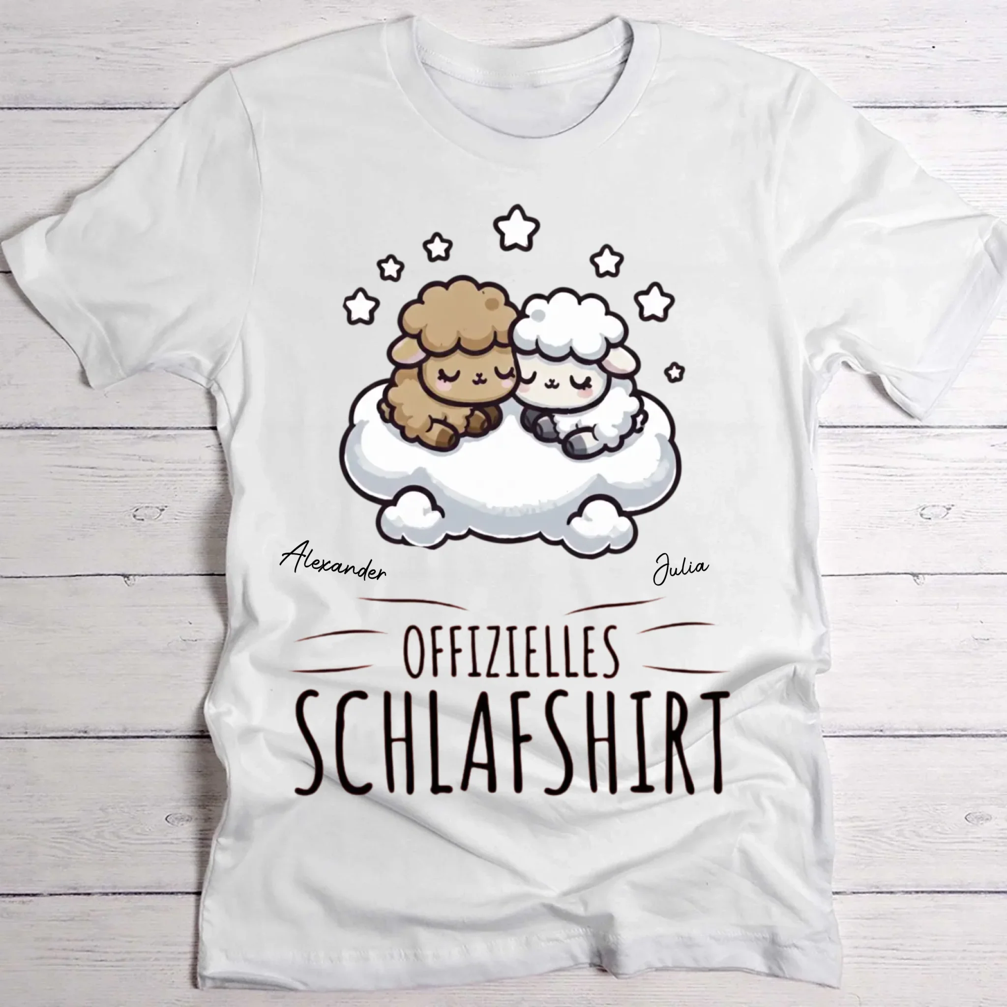 „Gute-Nacht-Schäfchen“ - Personalisiertes T-Shirt - Image 2