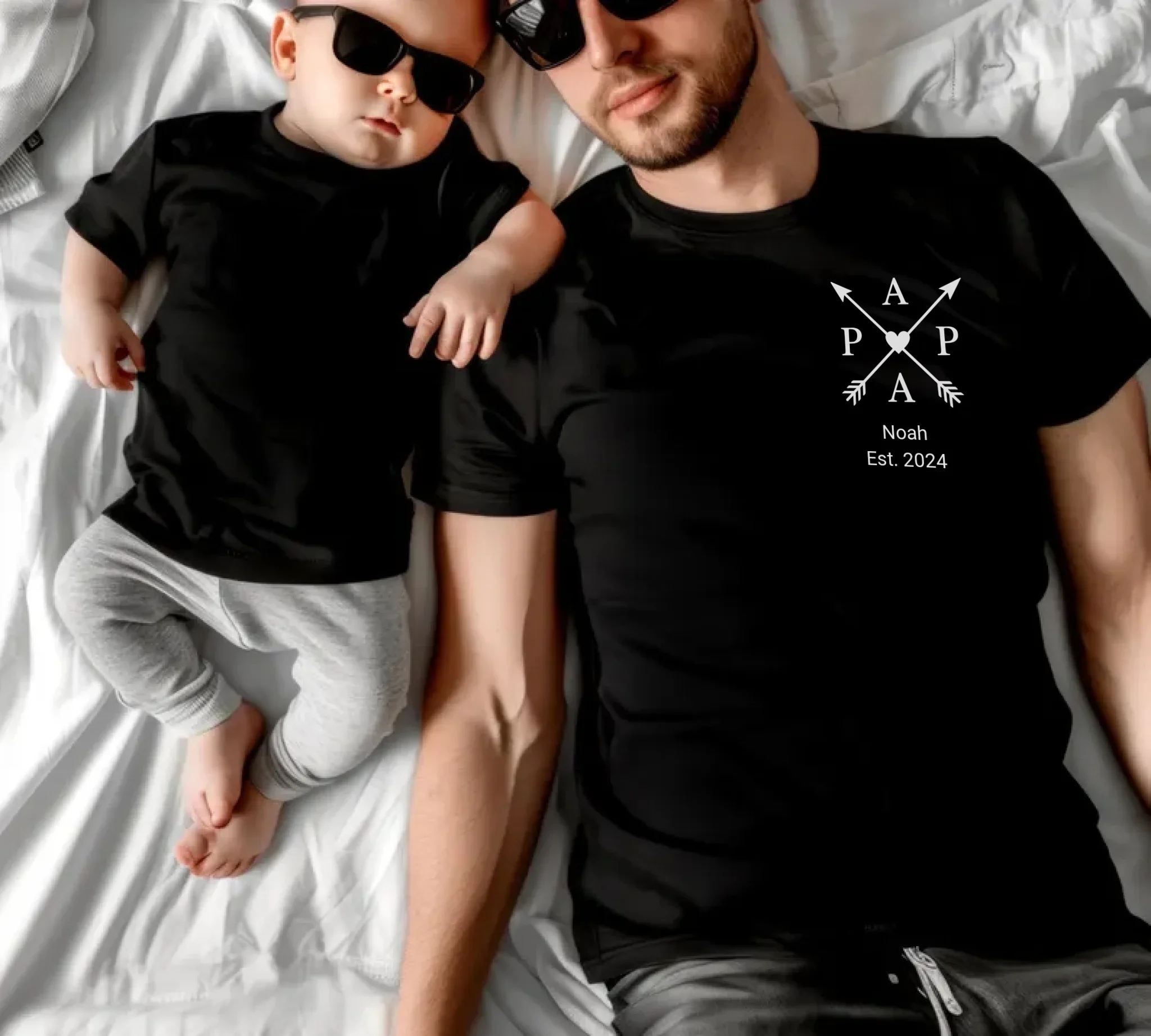 Herzpfeil PAPA - Personalisiertes T-shirt - Image 4