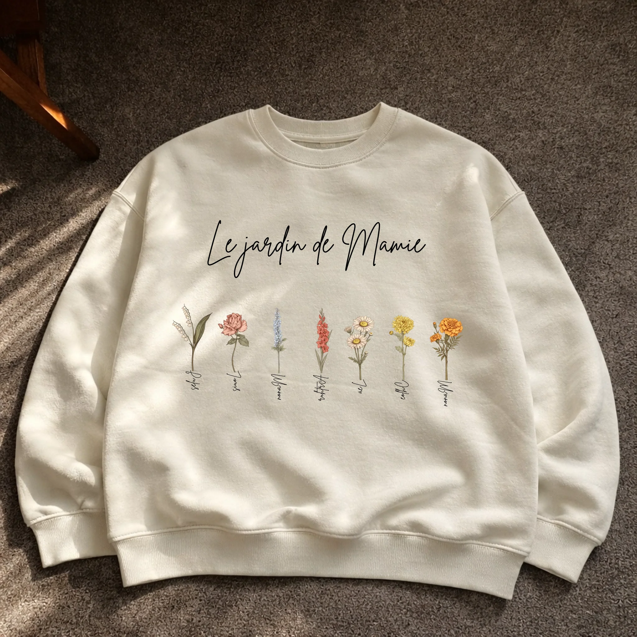 Le jardin de Mamie – Sweat personnalisé - Image 2