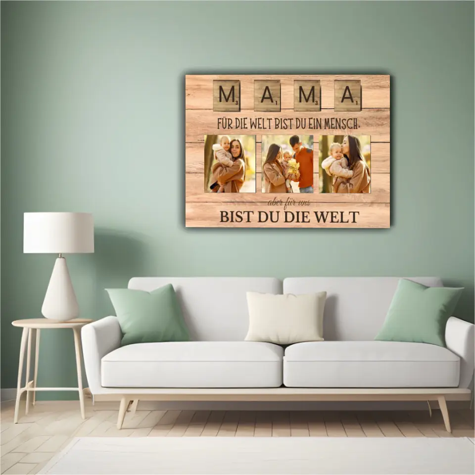 "Mama"- Muttertags Geschenk Leinwand Personalisierbar - Image 4