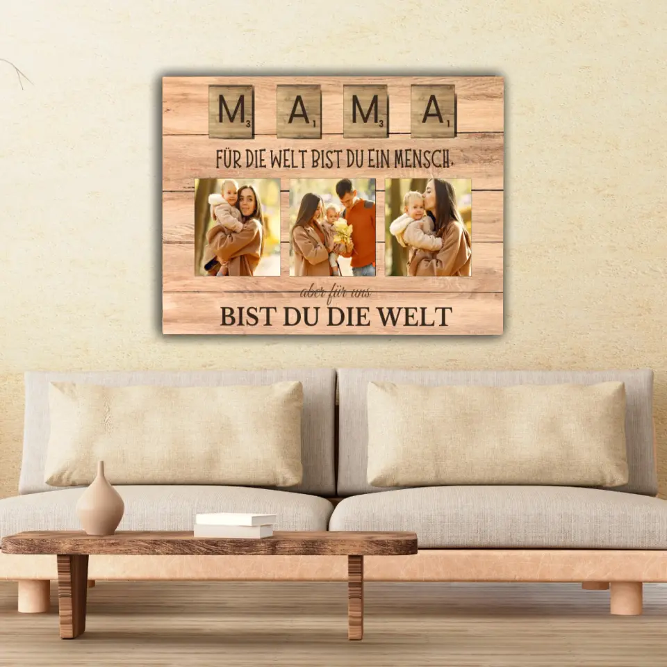 "Mama"- Muttertags Geschenk Leinwand Personalisierbar - Image 5