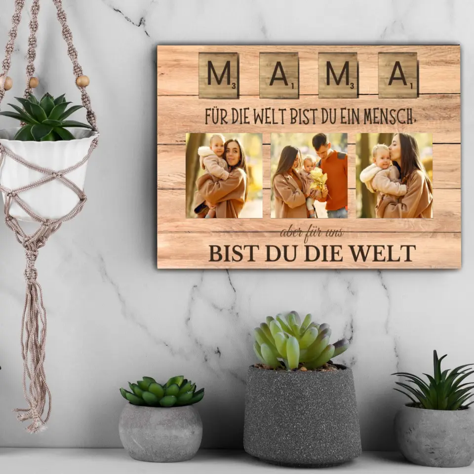 "Mama"- Muttertags Geschenk Leinwand Personalisierbar - Image 6