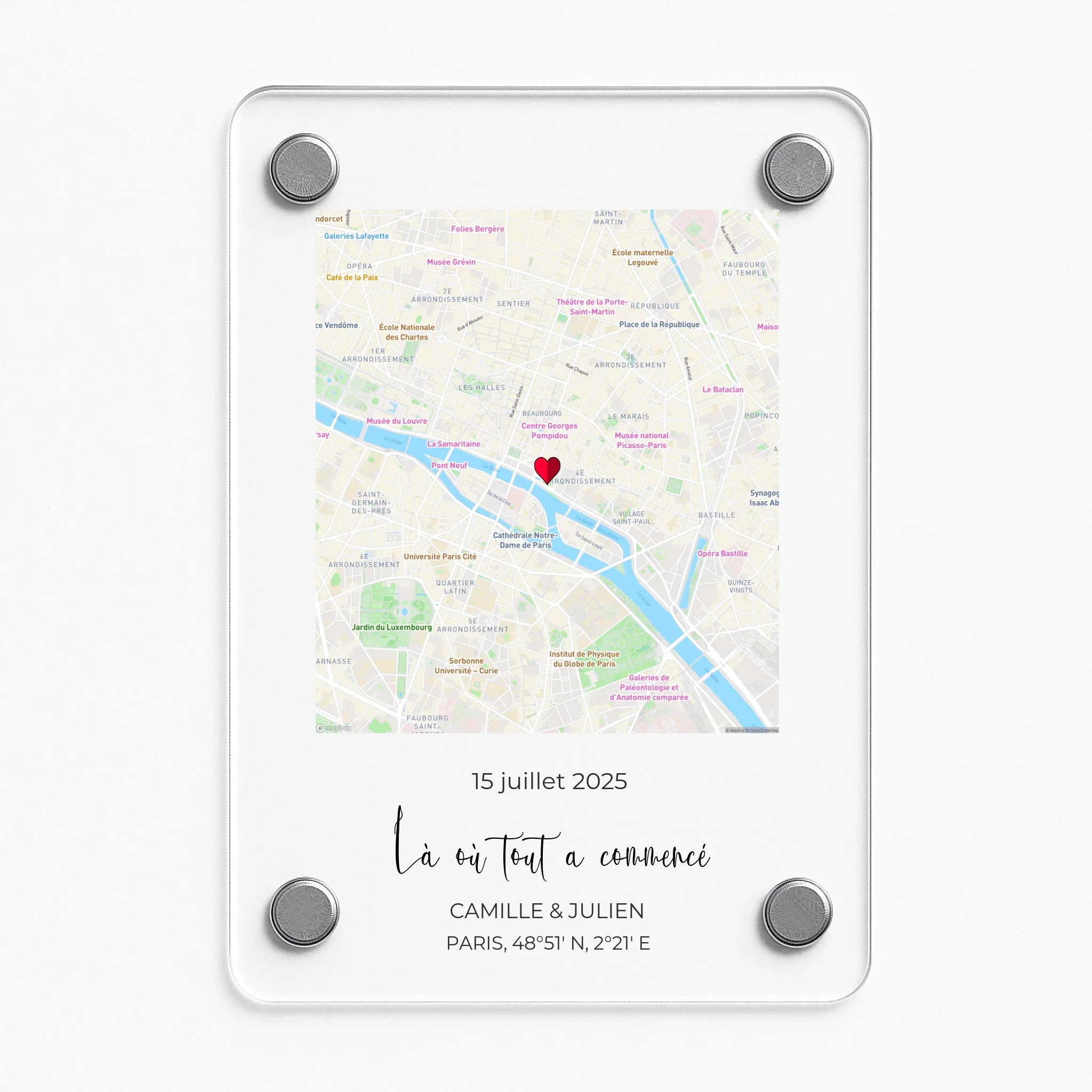 Notre Moment – Magnet Acrylique Personnalisé