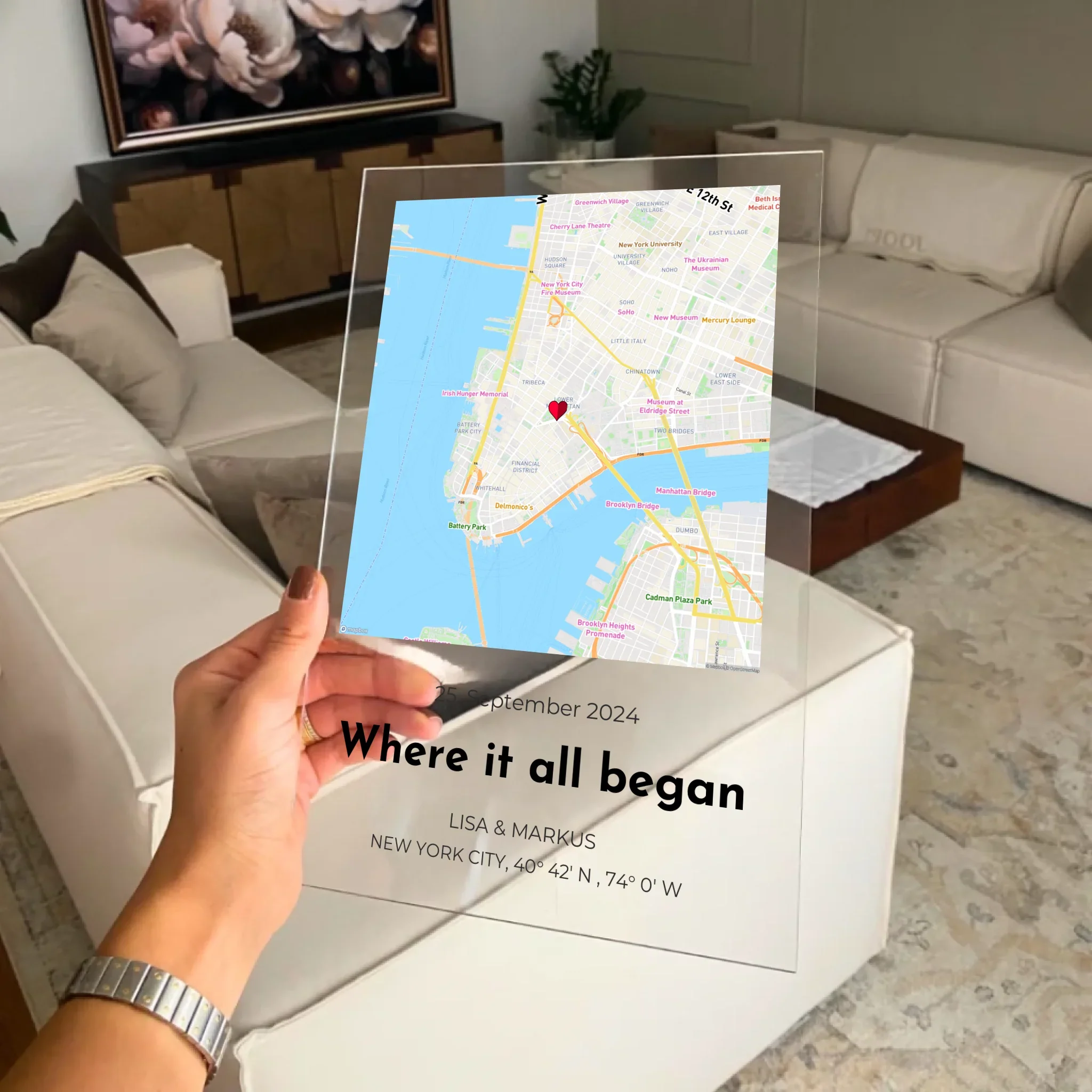 "Where it all began"– Personalized Acrylic Plaque - Image 2