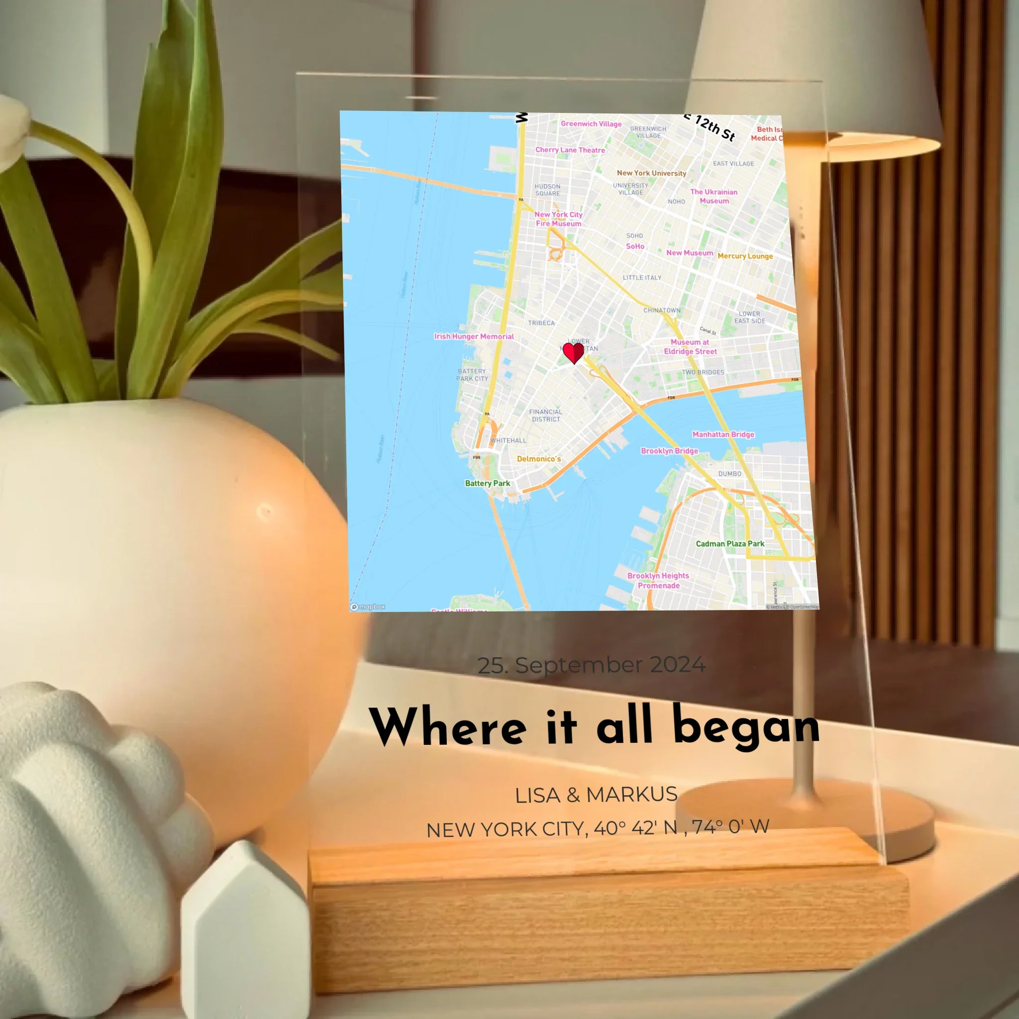"Where it all began"– Personalized Acrylic Plaque - Image 3